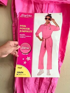 Barbie Hot Pink Jumpsuit Romper with Tie Waist